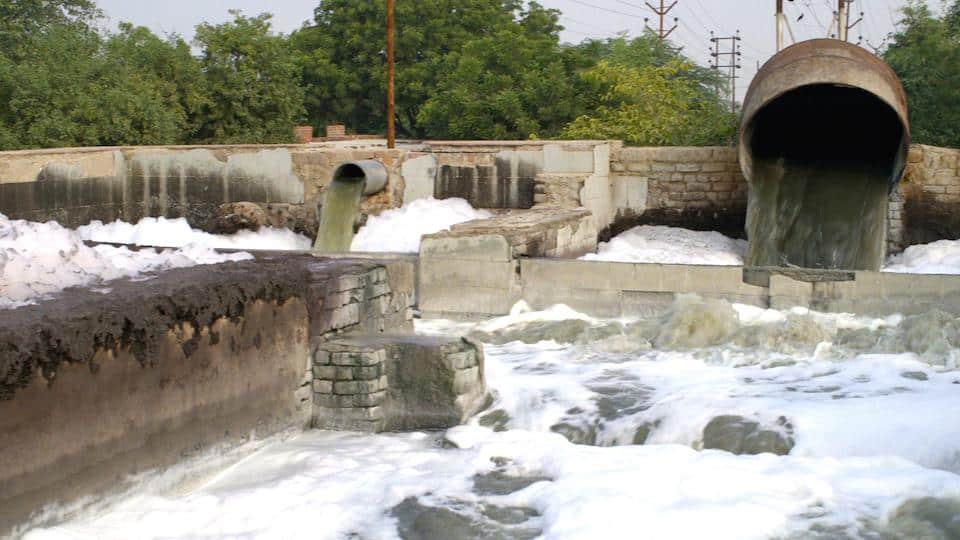 Polluted water from the chemicals involved in the fashion industry.