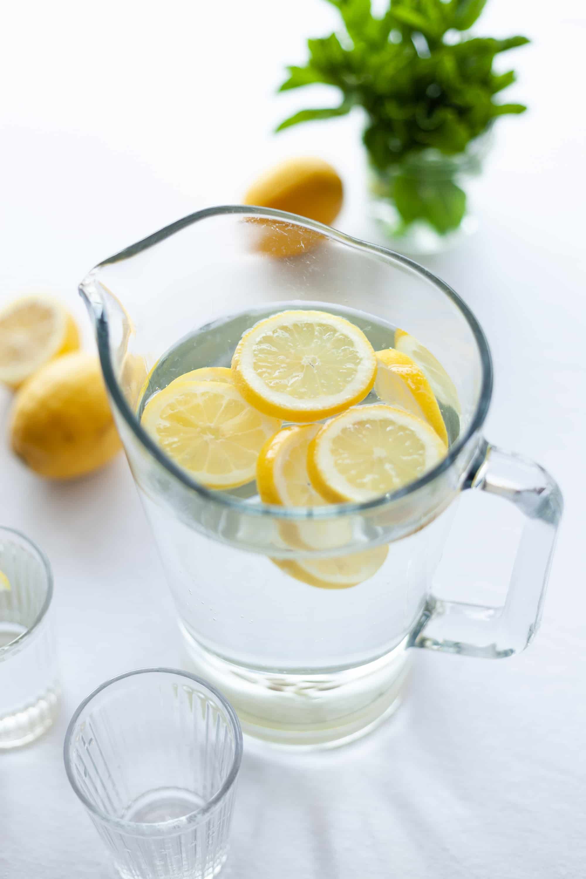 pitcher of water