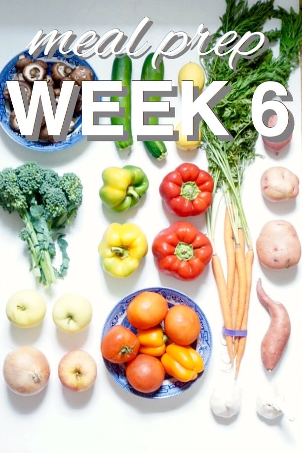 meal prep week six from www.goingzerowaste.mom #zerowaste #plantbased