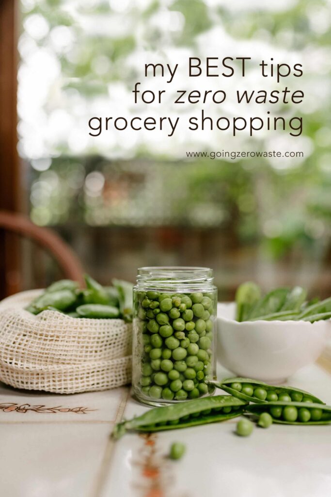 My BEST Tips for Zero Waste Grocery Shopping from www.goingzerowaste.mom #zerowaste #ecofriendly #gogreen #sustainable  #grocery #skillshare