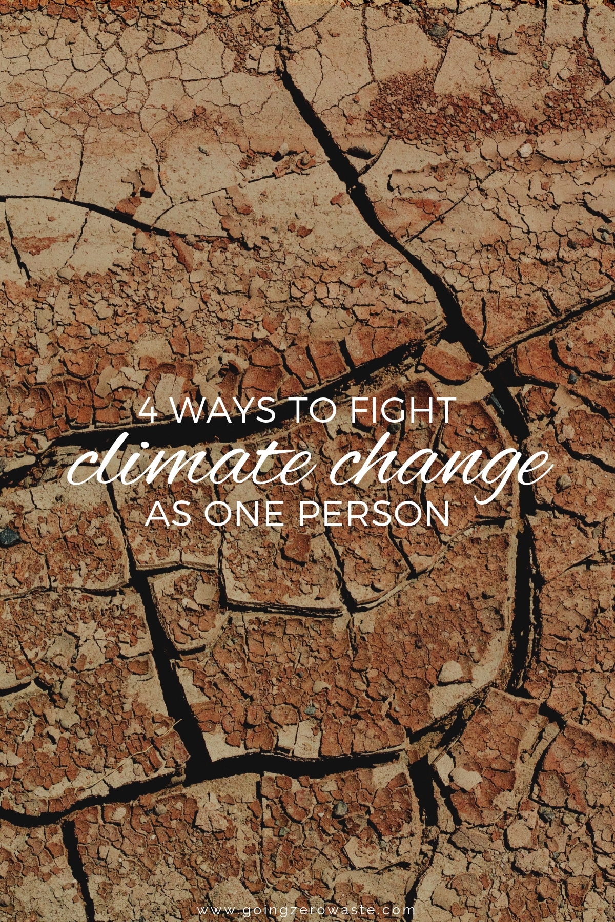 4 Ways to Fight Climate Change as One Person from www.goingzerowaste.mom #zerowaste #ecofriendly #gogreen #sustainable #climatechange #individualaction 