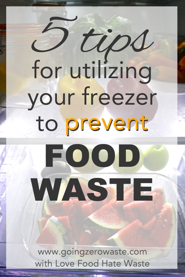 5 tips for utilizing your freezer to prevent food waste from www.goingzerowaste.mom #zerowaste #freezer #freeze #erasefoodwaste #endfoodwaste #ecofriendly #gogreen 