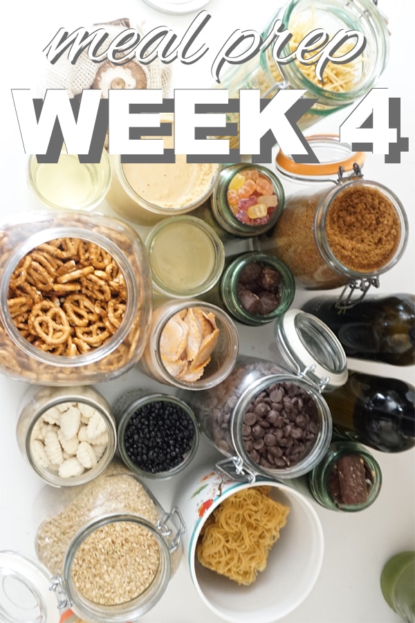meal prep week 4 from www.goingzerowaste.mom #plantbased #zerowaste