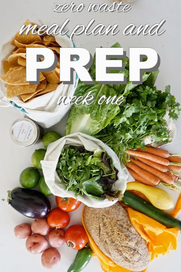 zero waste, plant based meal prep from www.goingzerowaste.mom #zerowaste #plantbased #mealprep #mealplan 