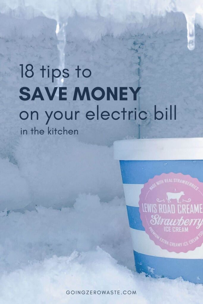 18 ways to save money on your electric bill in the kitchen from www.goingzerowaste.mom #coffeepot #electricbill #savemoney #frugal #eco #gogreen #sustainability #zerowaste #kitchen
